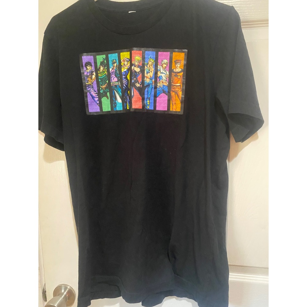 #280 Black Mens JoJo's Bizarre Adventure Anime Graphic T-Shirt